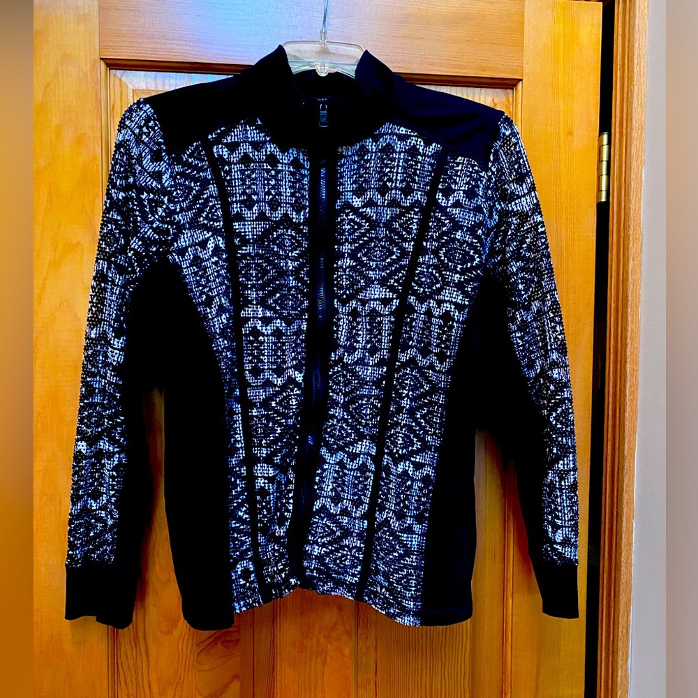Fall is here! Ruby Rd zip up; stretchy waffle fabric. Unique & sporty